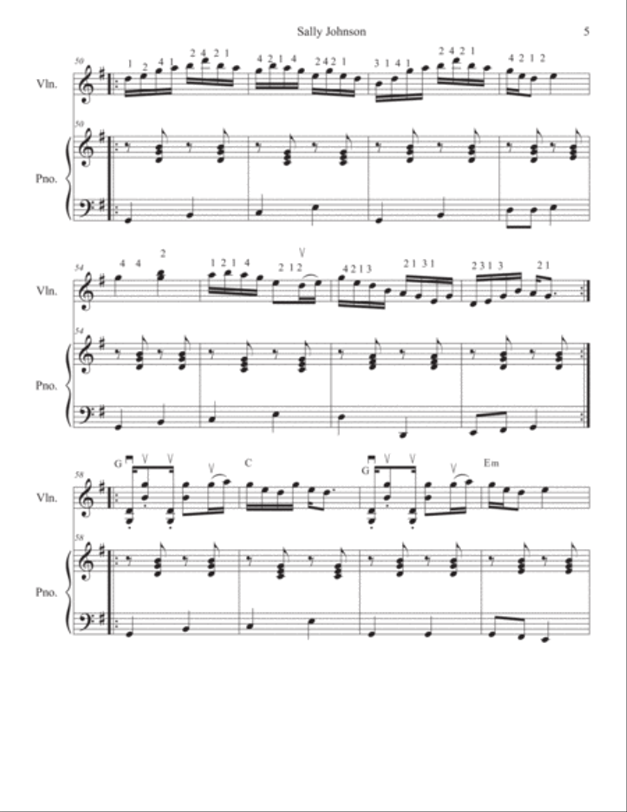 Sally Johnson Violin Solo scores gallery preview page 5