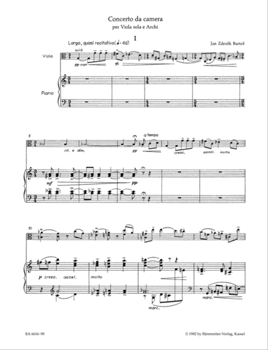 Concerto da camera for Viola and Strings Viola scores gallery preview page 2