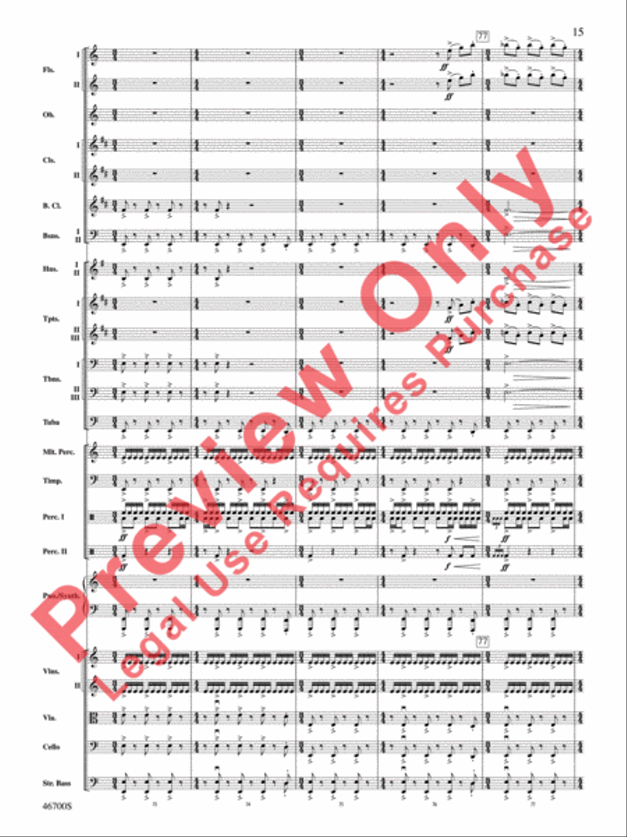 Wonder Woman -- From the Warner Bros. Soundtrack Full Orchestra scores gallery preview page 16