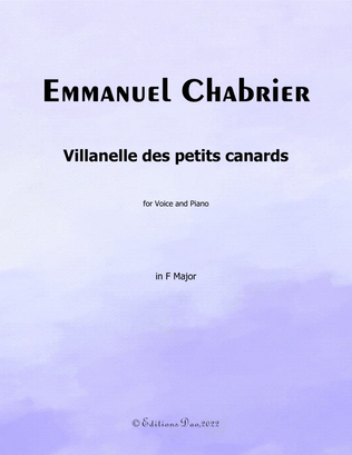 Villanelle des petits canards, by Chabrier, in F Major