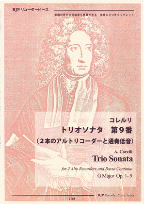 Book cover for Trio Sonata G Major Op. 1-9