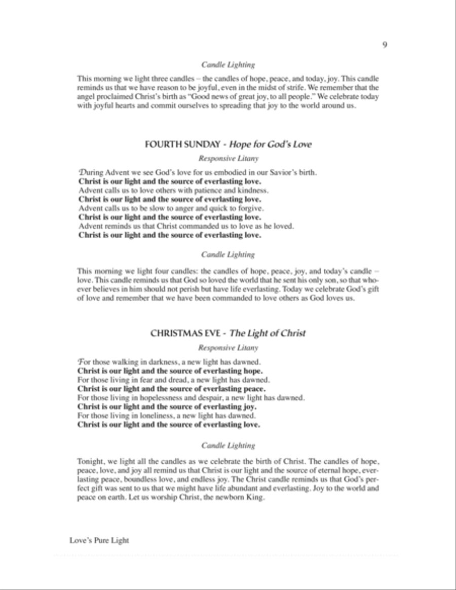 Love's Pure Light 3-Part scores gallery preview page 19
