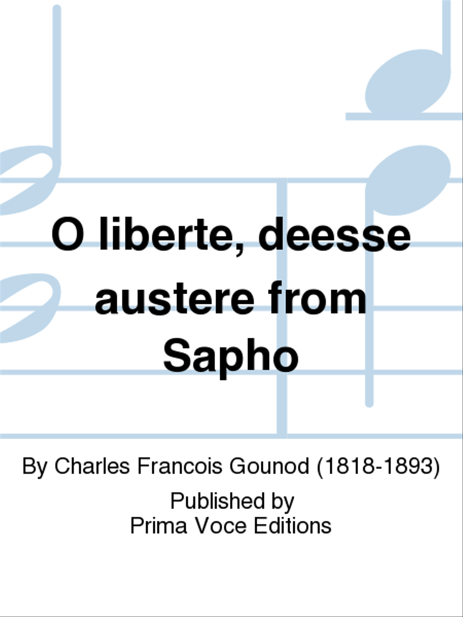 O liberte, deesse austere from Sapho Baritone Voice scores gallery preview page 1