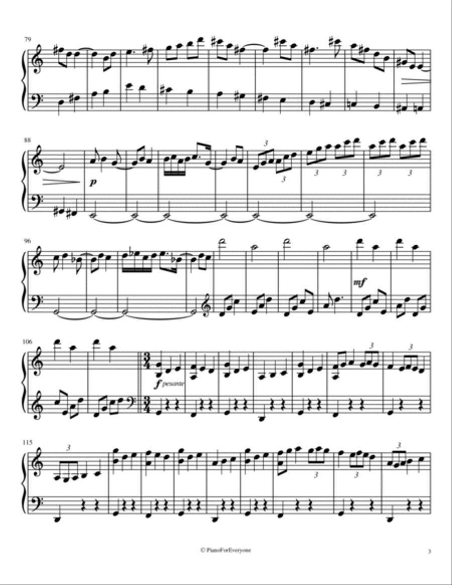 'Jupiter' from The Planets - Holst (Easy Piano) Easy Piano scores gallery preview page 3