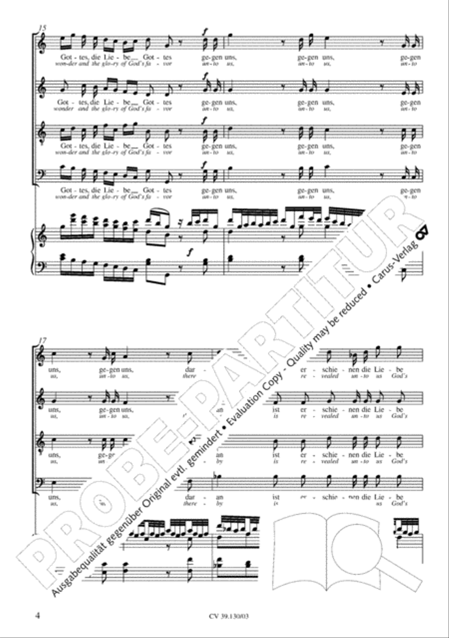 Thereby is revealed unto us the glory of God's favor (Daran ist erschienen die Liebe Gottes) 4-Part scores gallery preview page 5