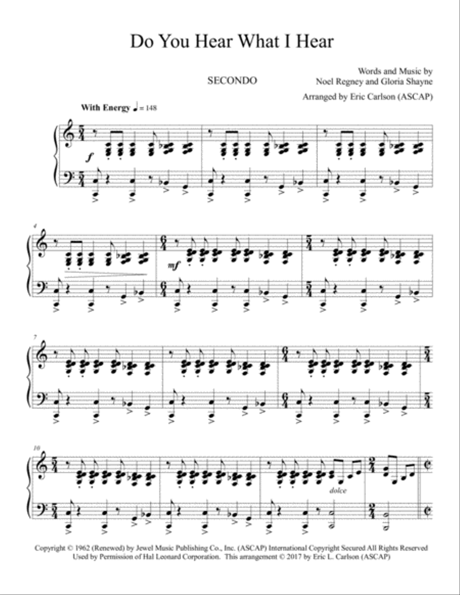 Do You Hear What I Hear Piano scores gallery preview page 2