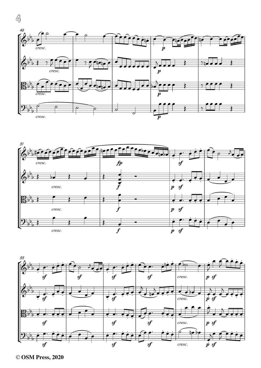 Beethoven-String Quartet No.4 in c minor,Op.18 No.4 String Quartet scores gallery preview page 6