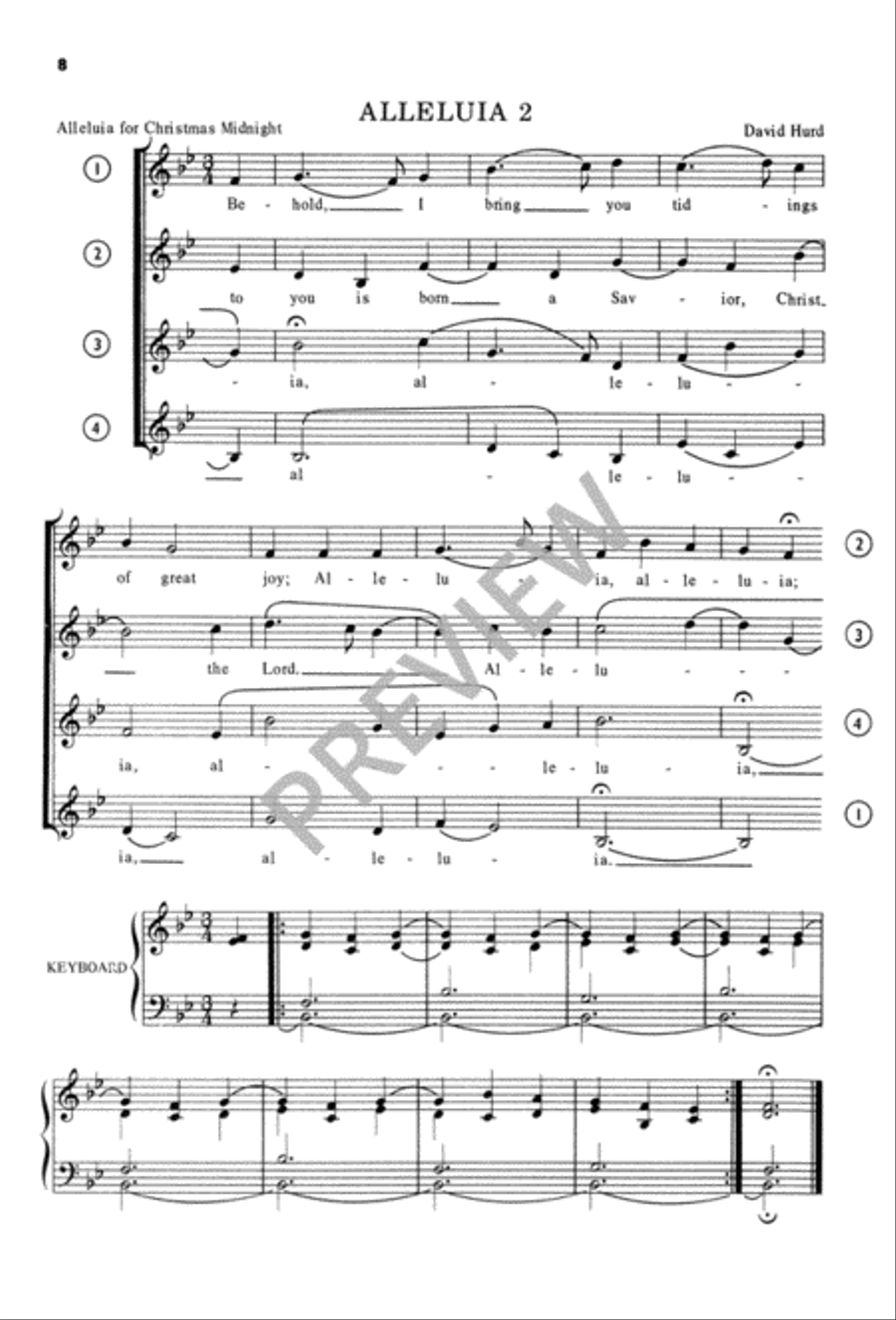 Six Alleluia Canons 4-Part scores gallery preview page 9