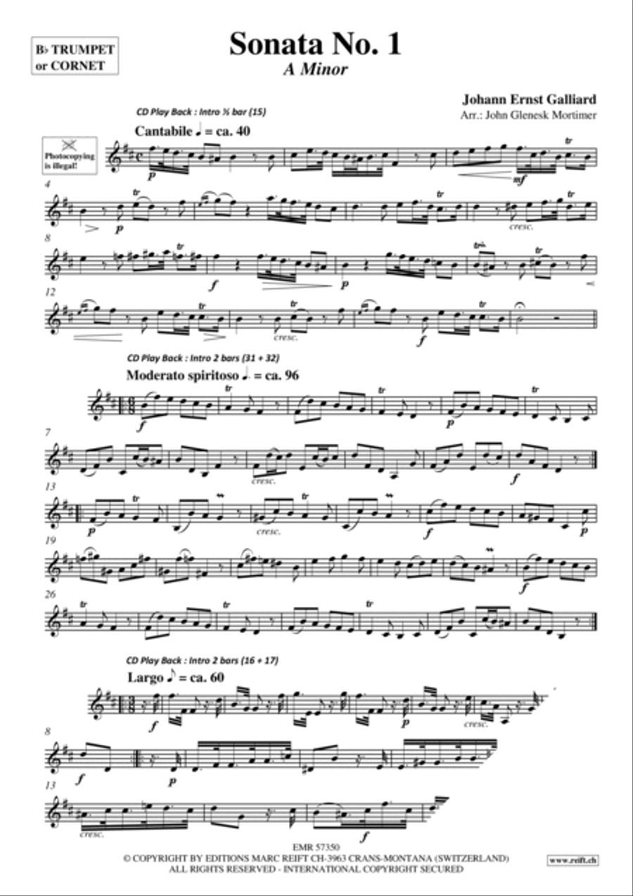 Sonata No. 1 Cornet scores gallery preview page 3