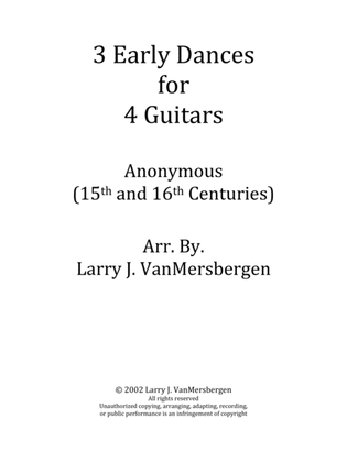 3 early dances for four guitars