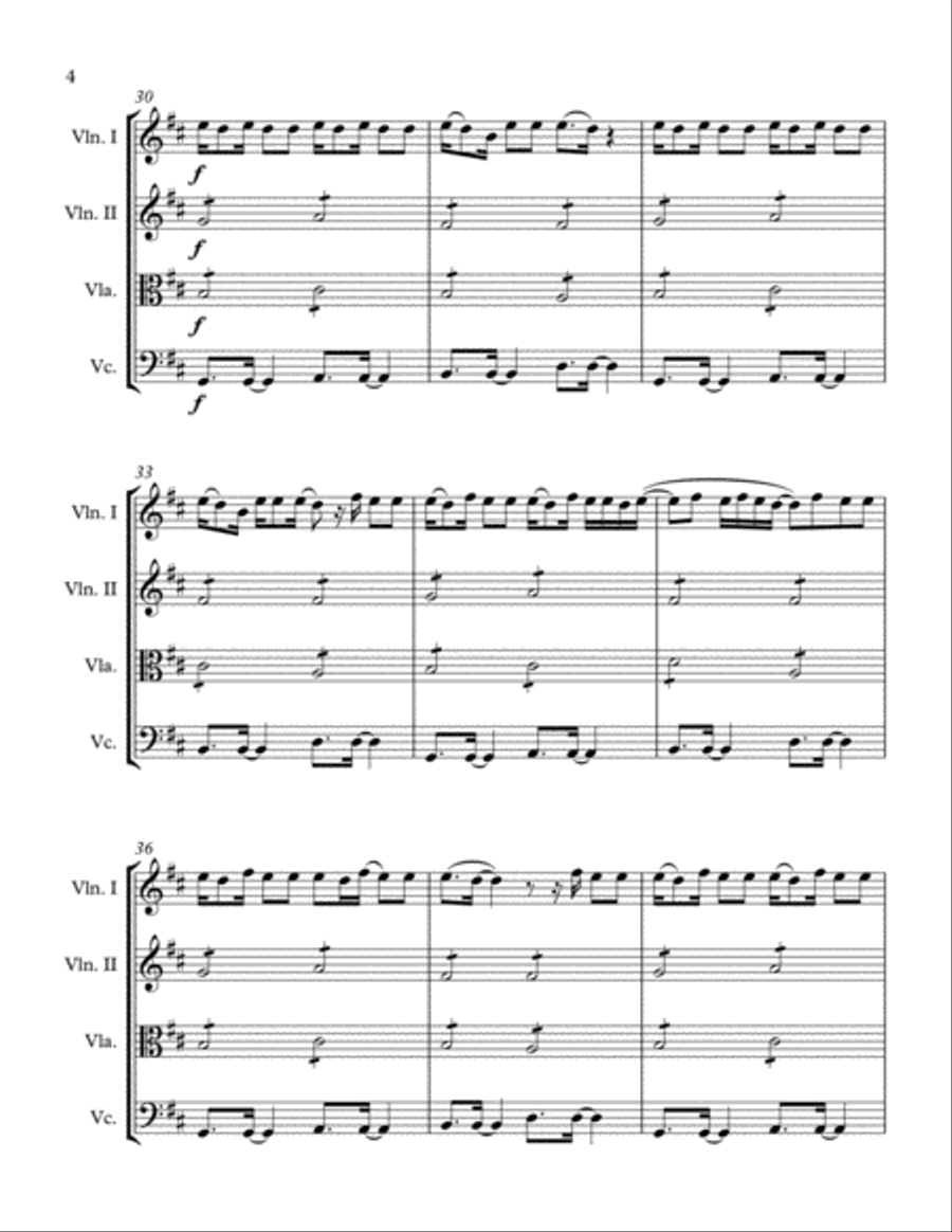 Young And Beautiful Young And Beautiful String Quartet scores gallery preview page 5