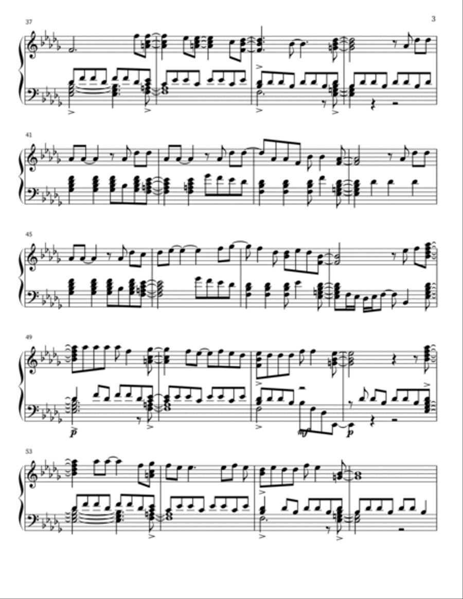 Amoeba Piano Solo scores gallery preview page 3