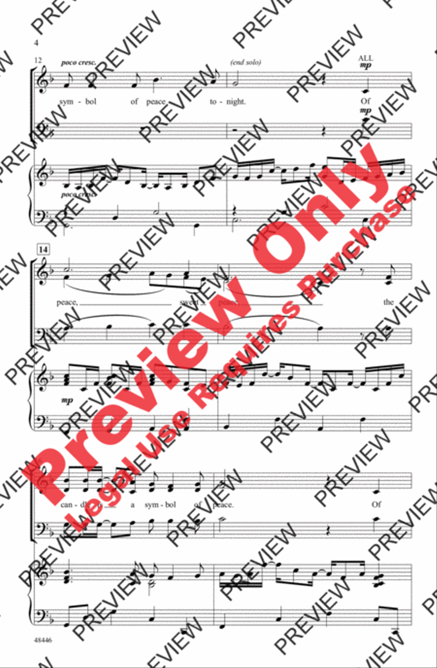 The Candle Is a Symbol 3-Part scores gallery preview page 4