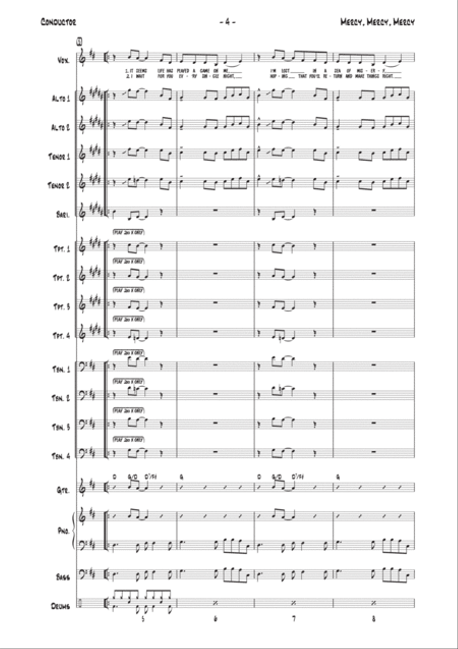 Mercy, Mercy, Mercy Jazz Ensemble scores gallery preview page 4