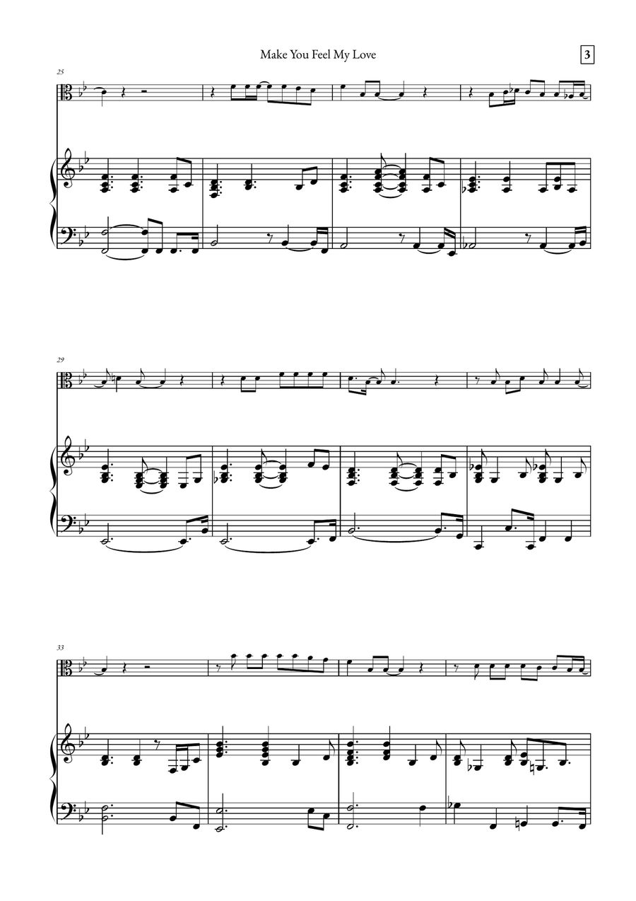 Make You Feel My Love Viola scores gallery preview page 3