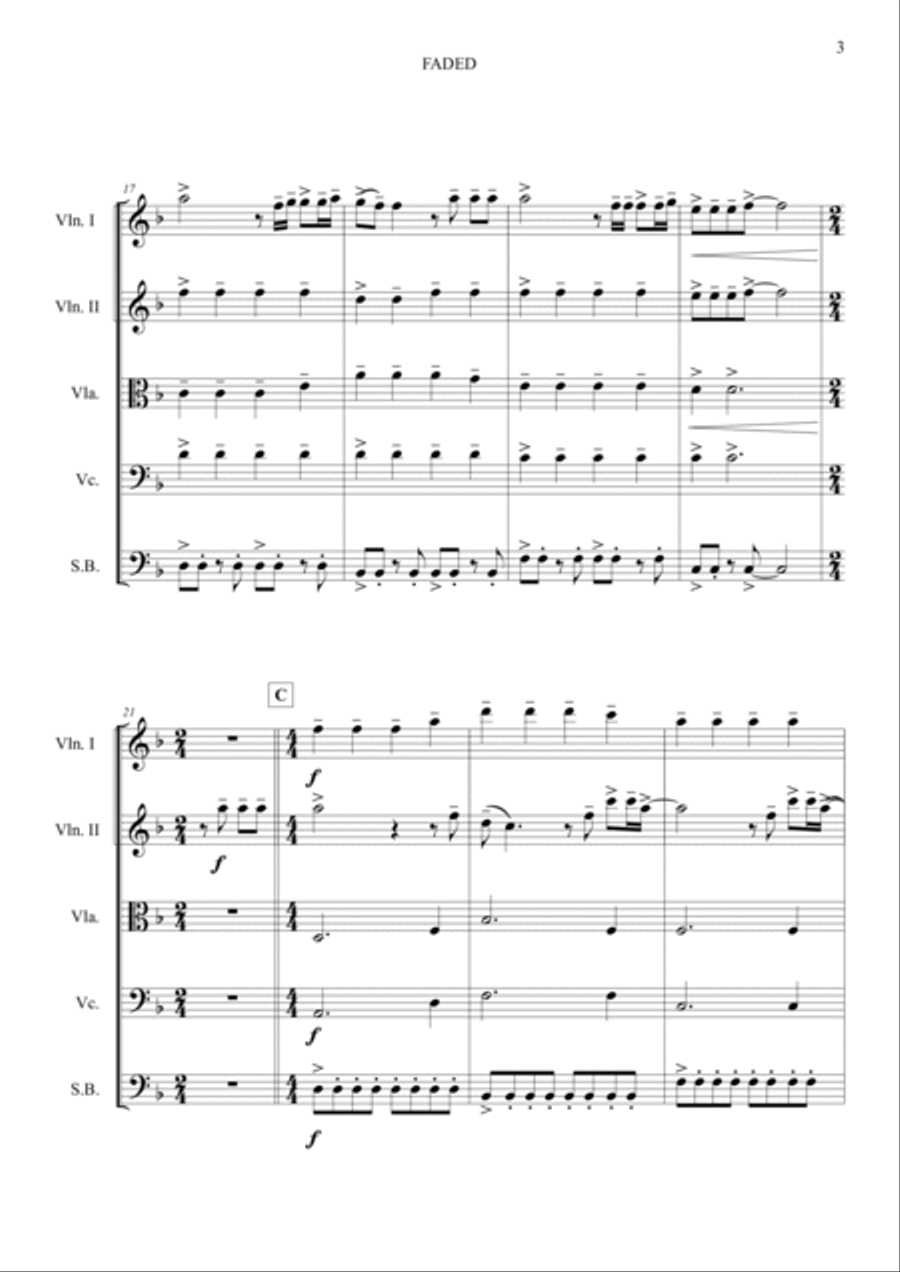 Faded String Quintet scores gallery preview page 5