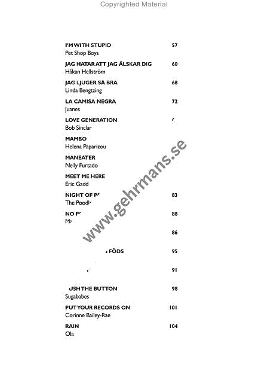 Pop 2006 Pop 2006 Piano, Vocal, Guitar scores gallery preview page 4