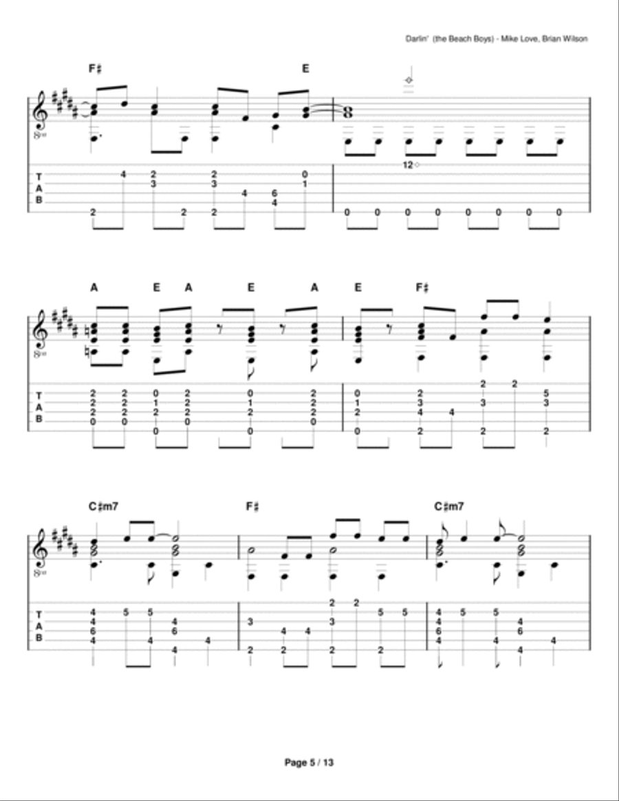 Darlin' Electric Guitar scores gallery preview page 5