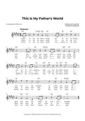 This Is My Father's World (Key of F-Sharp Major)