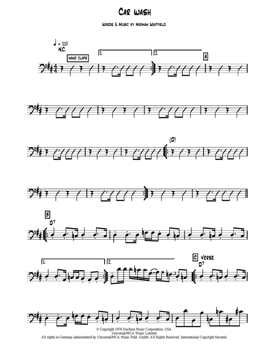 Car Wash Acoustic Guitar scores gallery preview page 1