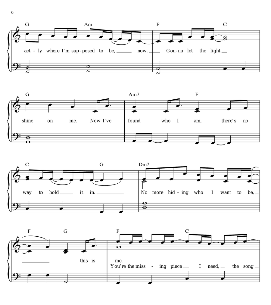 This Is Me (from Camp Rock) Easy Piano scores gallery preview page 6