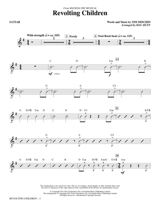 Book cover for Revolting Children (from Matilda: The Musical) (arr. Mac Huff) - Guitar