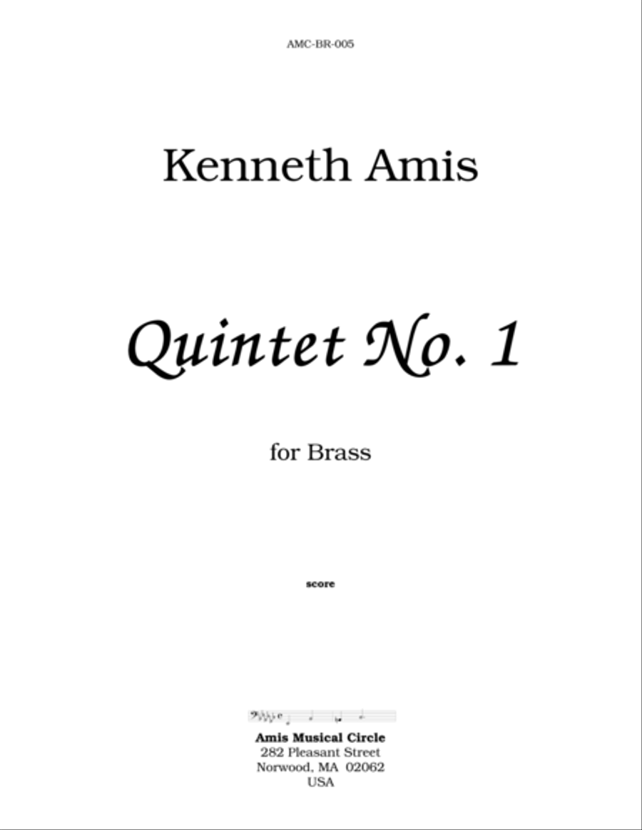 Quintet No.1 for Brass Brass Quintet scores gallery preview page 1