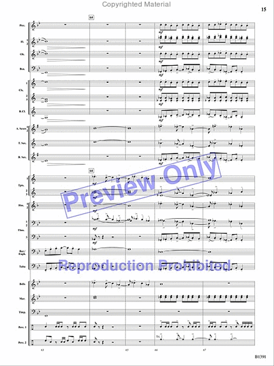 Sunburst Concert Band scores gallery preview page 14