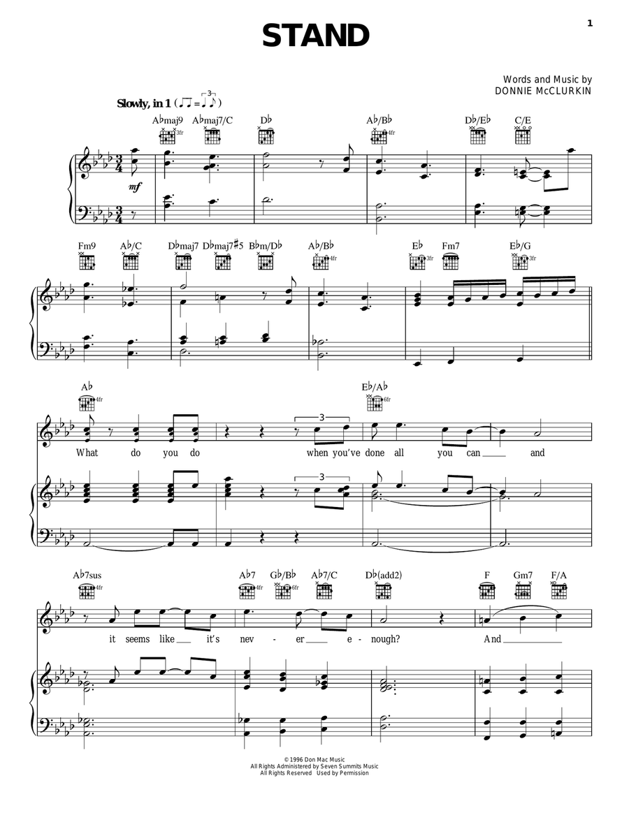 Stand Acoustic Guitar scores gallery preview page 1