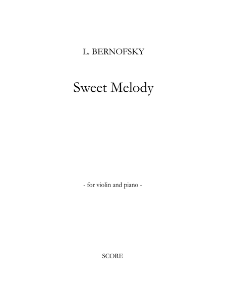 SWEET MELODY for Violin and Piano - score image number null
