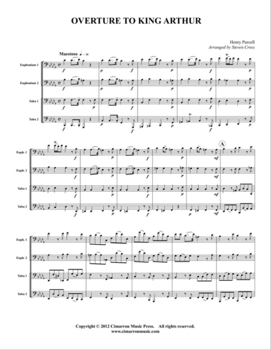 Overture to King Arthur EETT scores gallery preview page 1