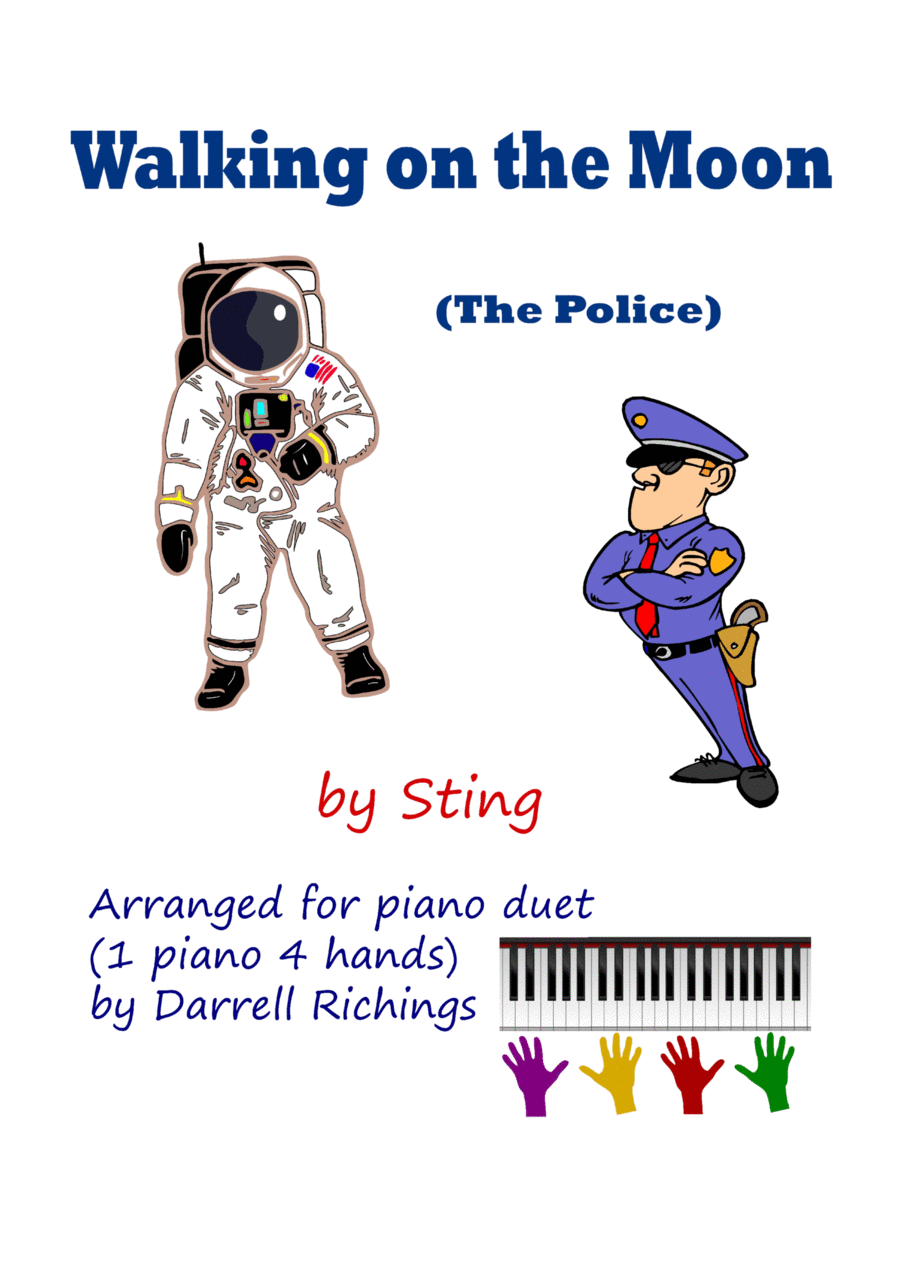 Walking On The Moon 1 Piano, 4-Hands scores gallery preview page 1