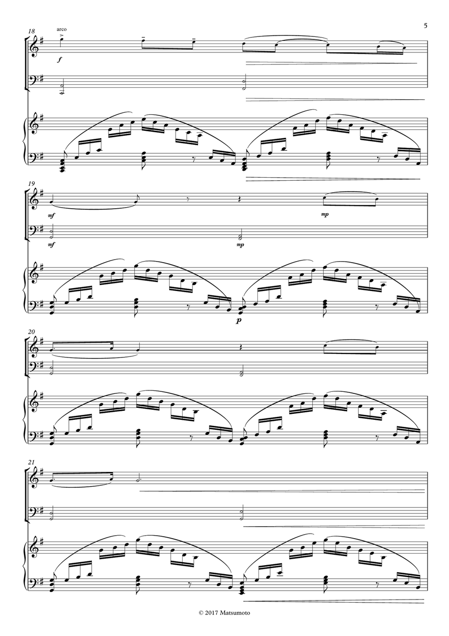 The Nutcracker - Pas De Deux for violin, cello and piano Piano Trio scores gallery preview page 5