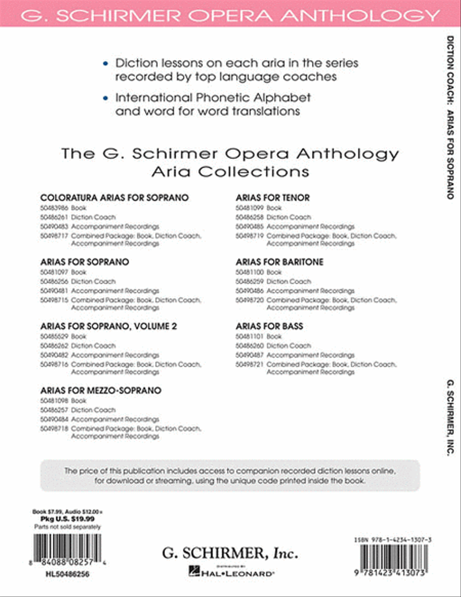 Diction Coach – G. Schirmer Opera Anthology (Arias for Soprano) Voice Solo scores gallery preview page 2