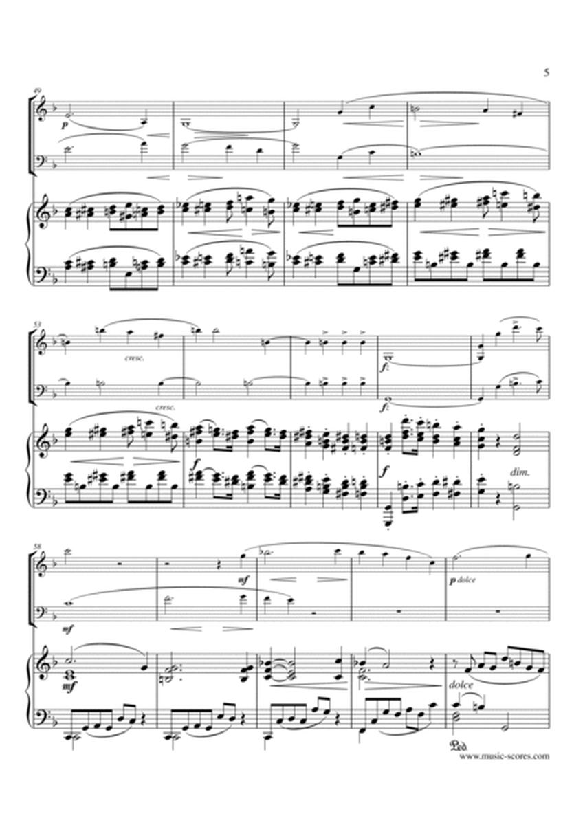 Gade - Allegro con fuoco - 4th Movement from Piano Trio - Violin, Cello and Piano image number null