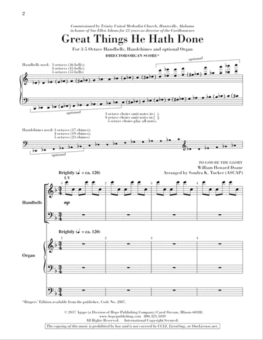 Great Things He Hath Done Organ scores gallery preview page 2