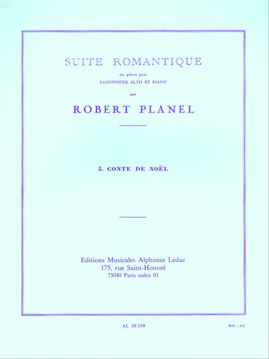 Suite Romantique - 5. Conte de Noel Alto Saxophone scores gallery preview page 1