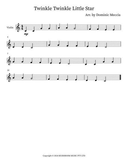 Twinkle Twinkle Little Star (trad Arr) image number null