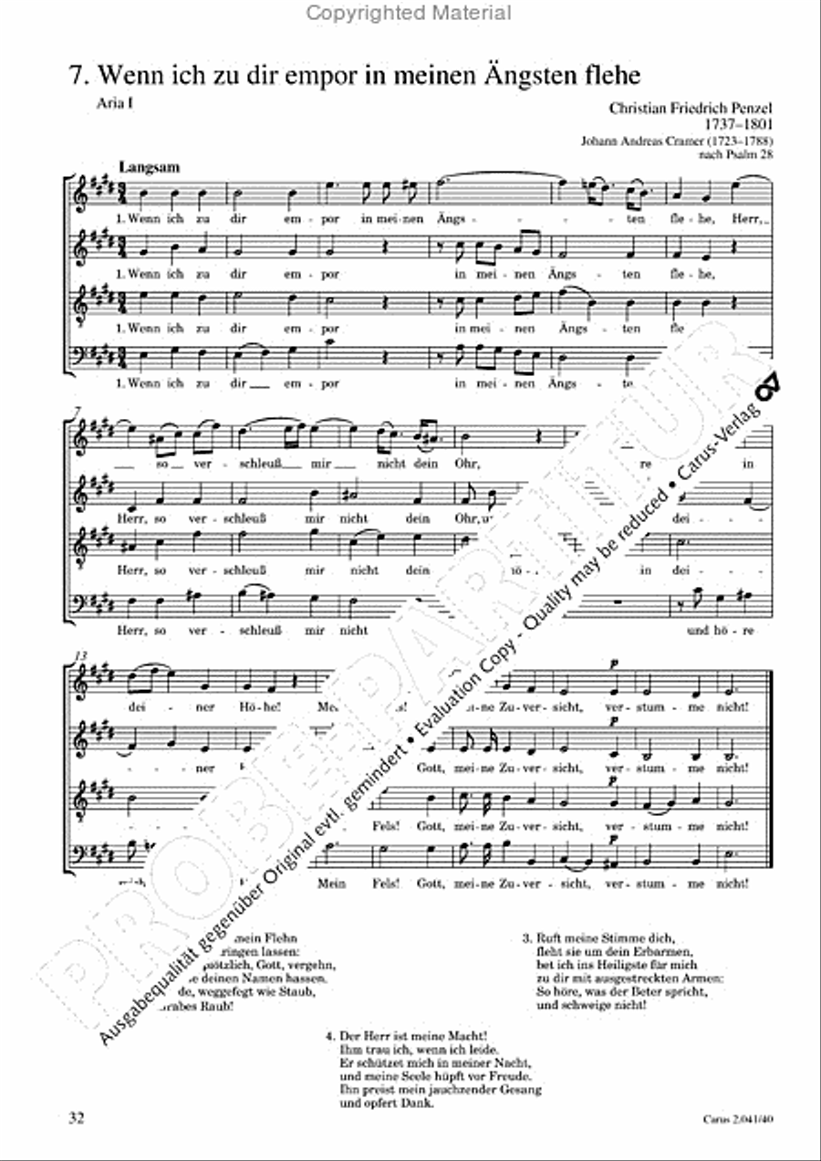 Motets and arias for choirs collected and edited by Johann Adam Hiller, vol. 4 Voice Solo scores gallery preview page 33