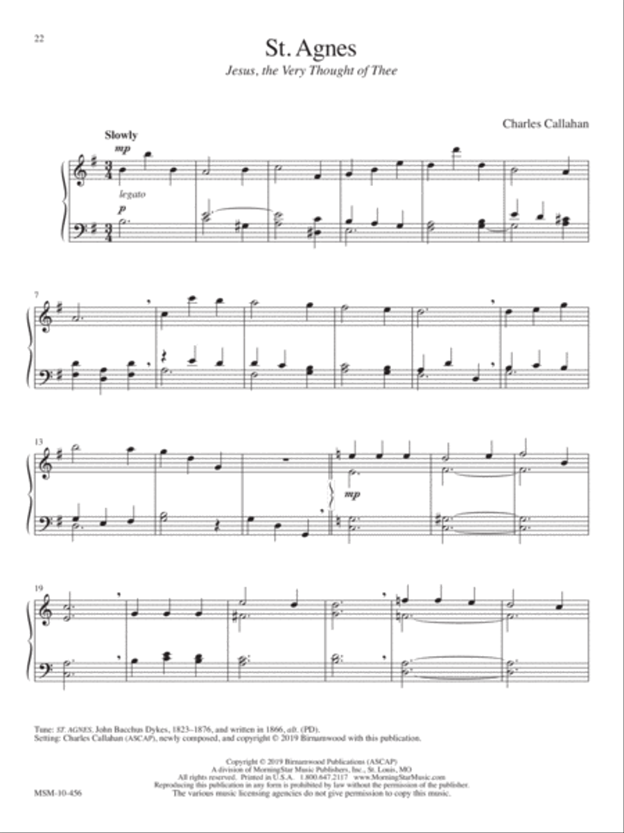 Jesus, the Very Thought of Thee Organ scores gallery preview page 1