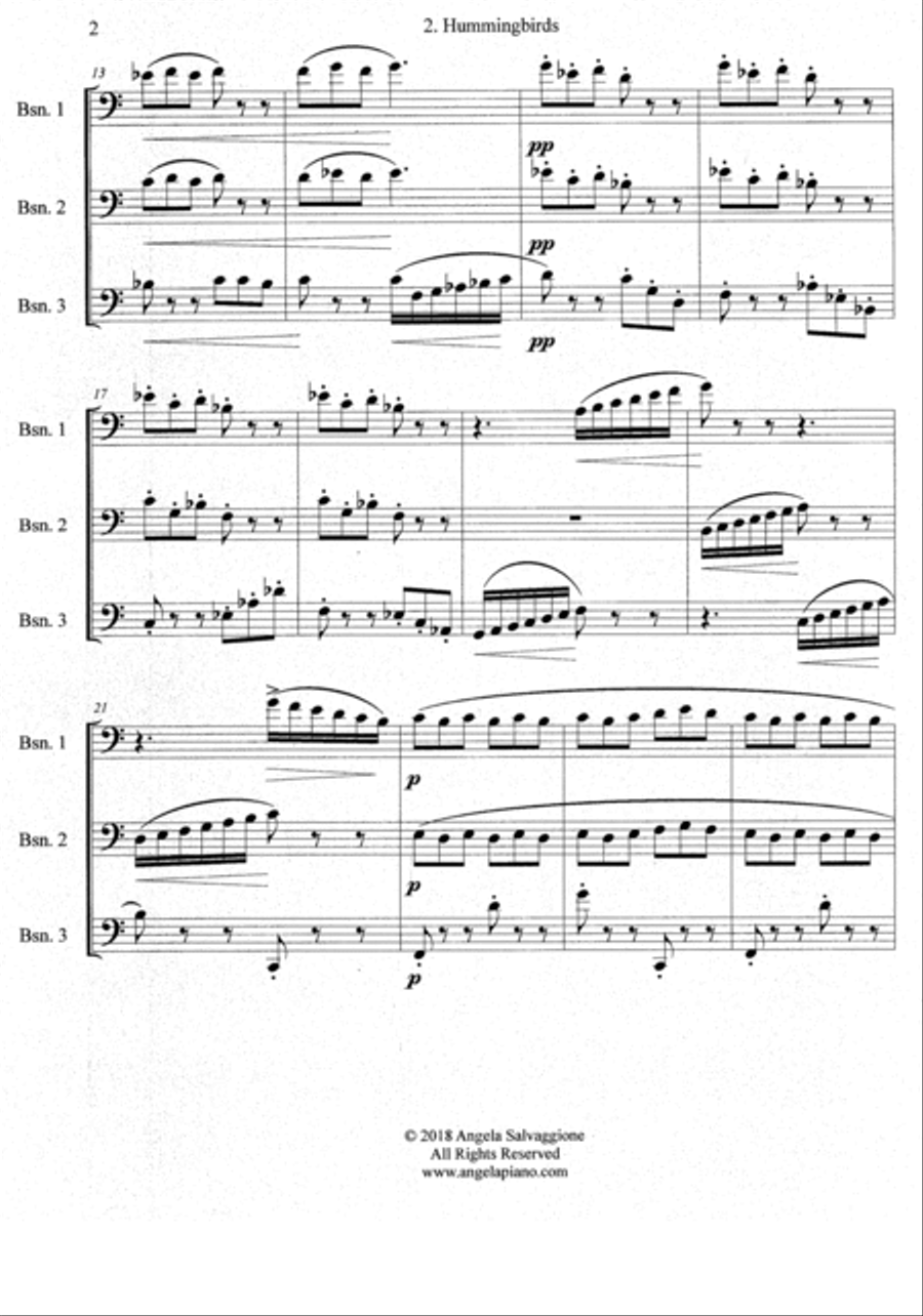 Four Bagatelles for Three Bassoons Woodwind Trio scores gallery preview page 6