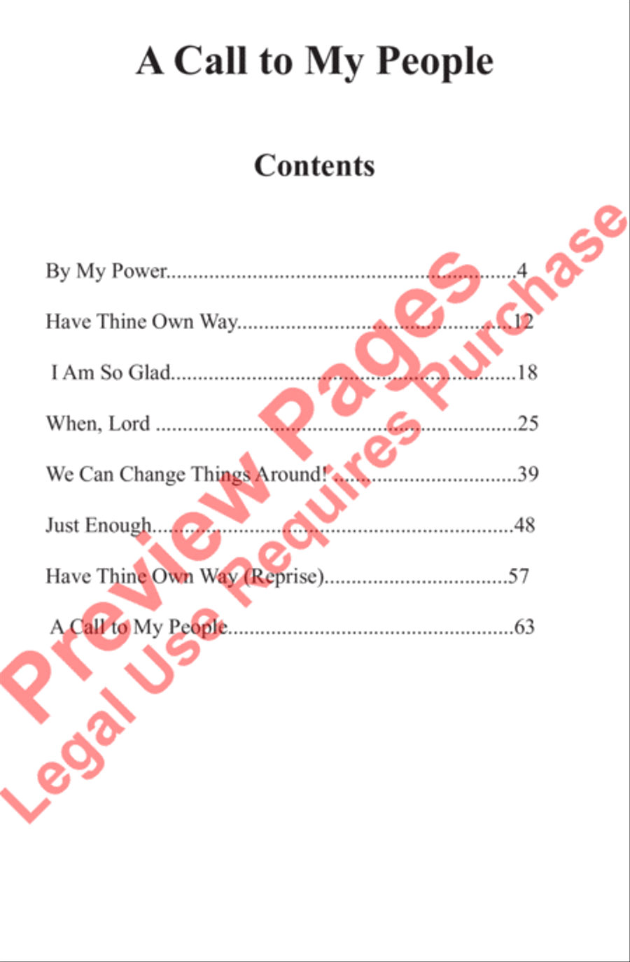 A Call to My People A Call to My People 4-Part scores gallery preview page 4