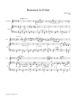 Book cover for Romance in D-Flat for Alto Flute and Piano