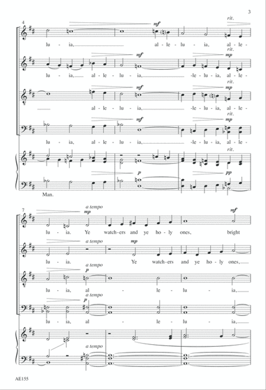 Ye Watchers and Ye Holy Ones 4-Part scores gallery preview page 2