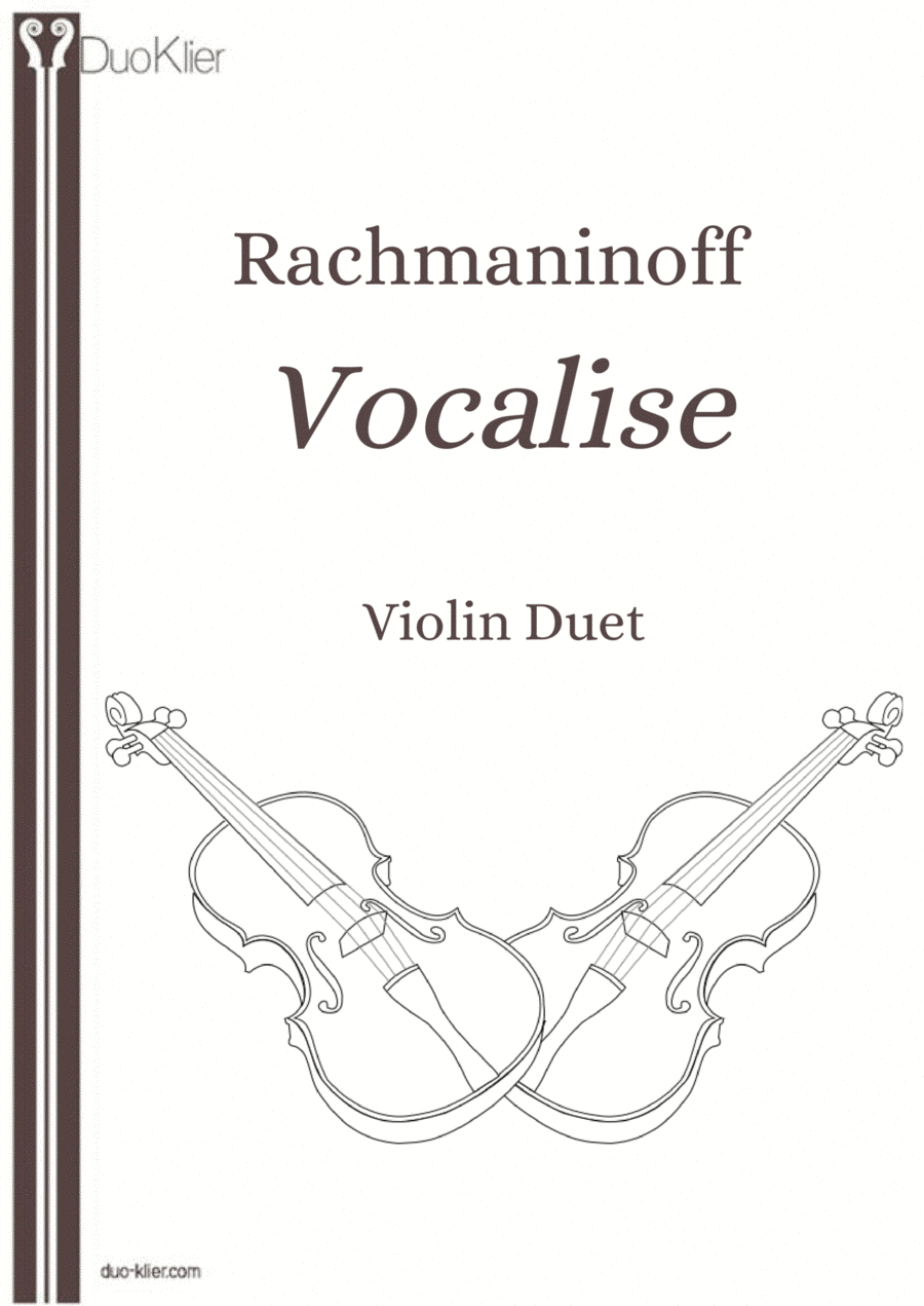 Rachmaninoff - Vocalise (Violin Duet) String Duet scores gallery preview page 1