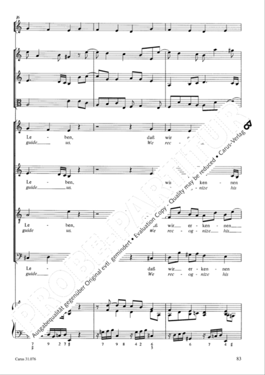 The heavens are telling the Father's glory (Die Himmel erzahlen die Ehre Gottes) 4-Part scores gallery preview page 84
