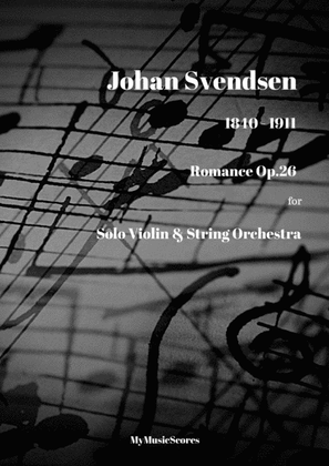 Book cover for Svendsen Romance Op. 26 for Violin and String Orchestra