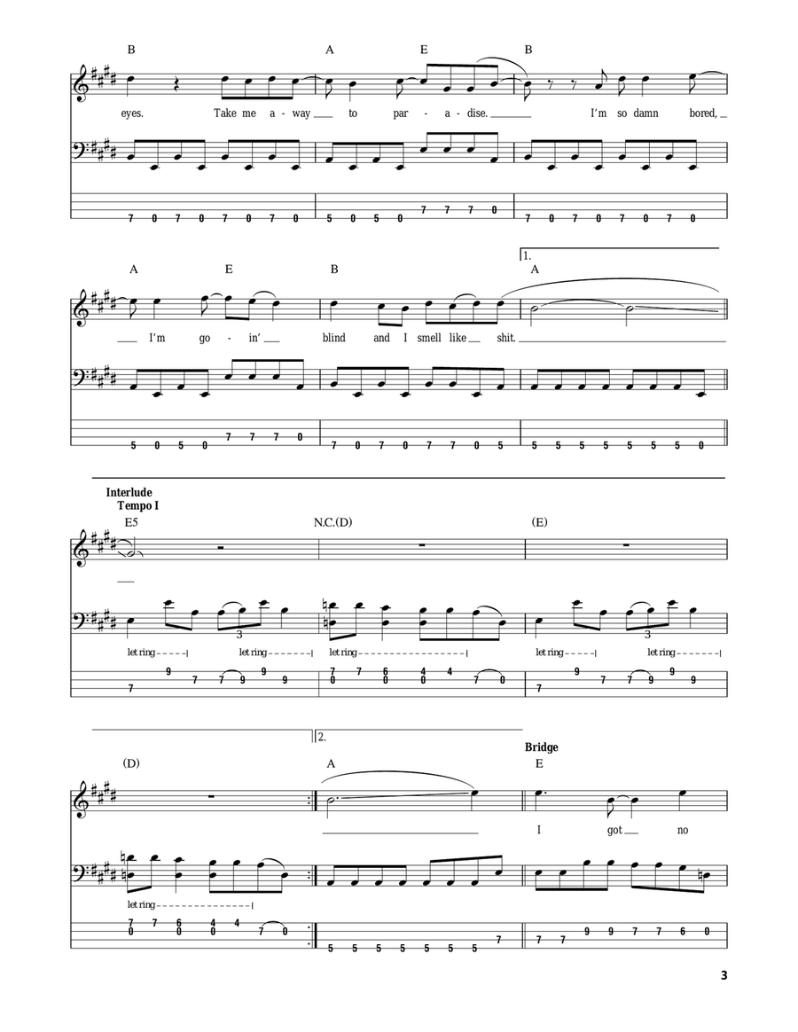Longview Guitar Tablature scores gallery preview page 3
