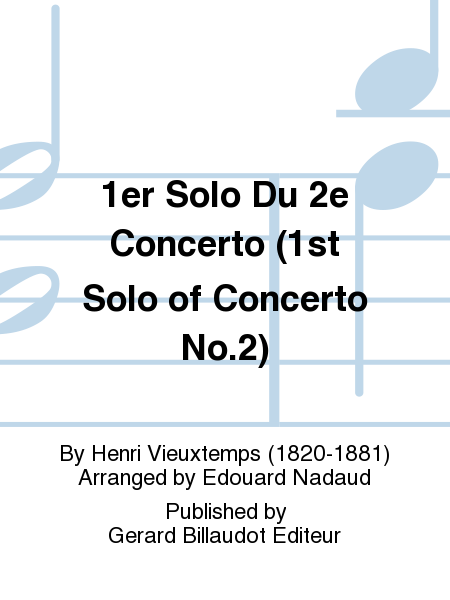 1er Solo du 2e Concerto by Henri Vieuxtemps Violin Solo - Sheet Music