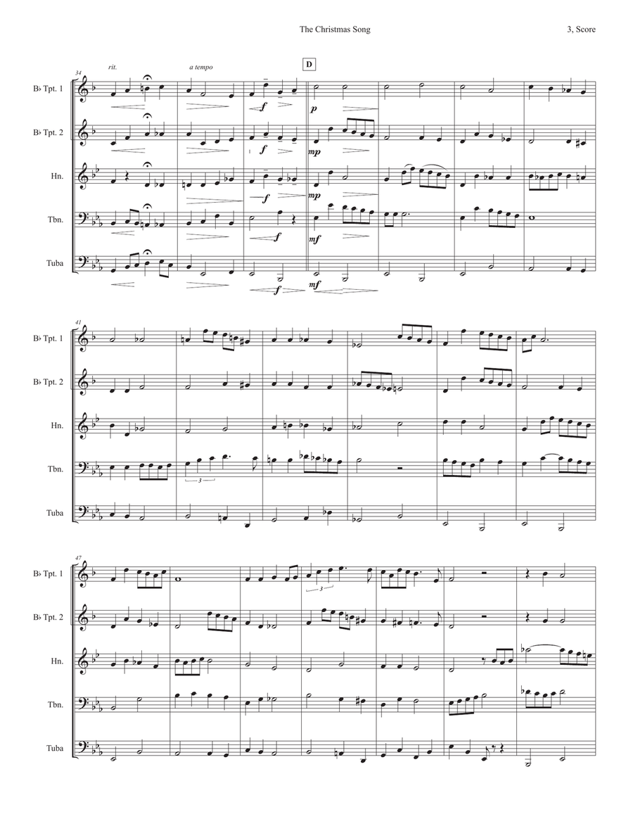 The Christmas Song (Chestnuts Roasting On An Open Fire) School and Community scores gallery preview page 3